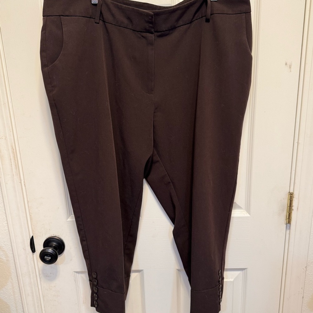 Dressbarn Chocolate Ankle Pants